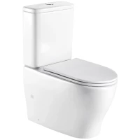 Унитаз-компакт WeltWasser Angerbach 001 GL-WT безободковый, с сиденьем микролифт, белый