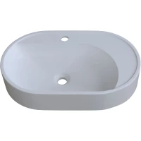 Раковина Uperwood Luna 2911020344 58x36 см L, накладная, белый