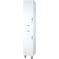 Пенал Bellezza Элеганс 4628604120014 напольный L/R, с бельевой корзиной, белый глянец