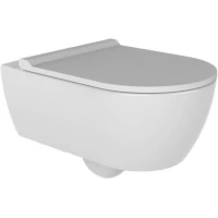 Унитаз подвесной beWash Melville HRKA052N3VP1W5SZ0 безободковый, с функцией биде, торнадо, с сиденьем микролифт, белый