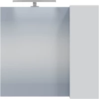 Зеркальный шкаф Санта Антарес 700519 70x65 см L/R, со светильником, белый глянец