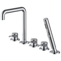 Смеситель на борт ванны Allen Brau Priority 5.31007-00 с душевым гарнитуром, хром