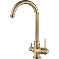 Смеситель для кухни Zorg SH 763 BRONZE с подключением к фильтру, бронза