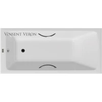 Ванна чугунная Vinsent Veron Kingston VKN1808050H/E60327CH 180x80 см, с ручками, белый