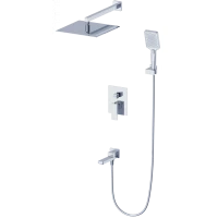 Душевой комплект Wonzon & Woghand Cube 2.0 WW-88087068-CR 300 мм, со смесителем, хром