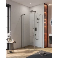 Душевой уголок Cezares Slider SLIDER-AH-1-100-70/80-C-GM 70-80x99,5 см, профиль оружейная сталь матовый, стекло прозрачное