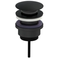 Донный клапан для раковины Wonzon & Woghand WW-88SS07-MB универсальный, черный матовый