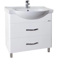 Тумба с раковиной белый глянец 70 см Bellezza Анкона 4639611110011 + 4690311008978