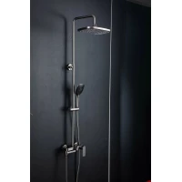 Душевая система Gappo G2448-9 230 мм, со смесителем, оружейная сталь