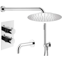 Душевой комплект Plumberia Selection IXO KITXOT19QCR260KING 300 мм, с термостатом, хром