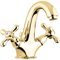 Смеситель для раковины Emmevi Deco Classic 12013/OR с донным клапаном, золотой