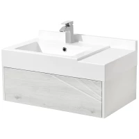 Тумба белый глянец/ольха наварра 79,6 см Акватон Сакура 1A236401SKW80