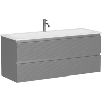 Тумба с раковиной Sancos Folk FL120ES + CN7017 121 см, подвесная, светло-серый матовый