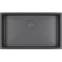 Кухонная мойка KuchenStern Kraft 80 504GM50 74x44 см, вороненая сталь