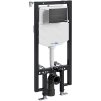Инсталляция для унитаза WasserKRAFT Vils 56 56TLT.010.ME.MB04 с кнопкой смыва, черный матовый