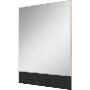 Изображение товара зеркало brevita dakota dak-02080 80x100 см, черный матовый/дуб галифакс