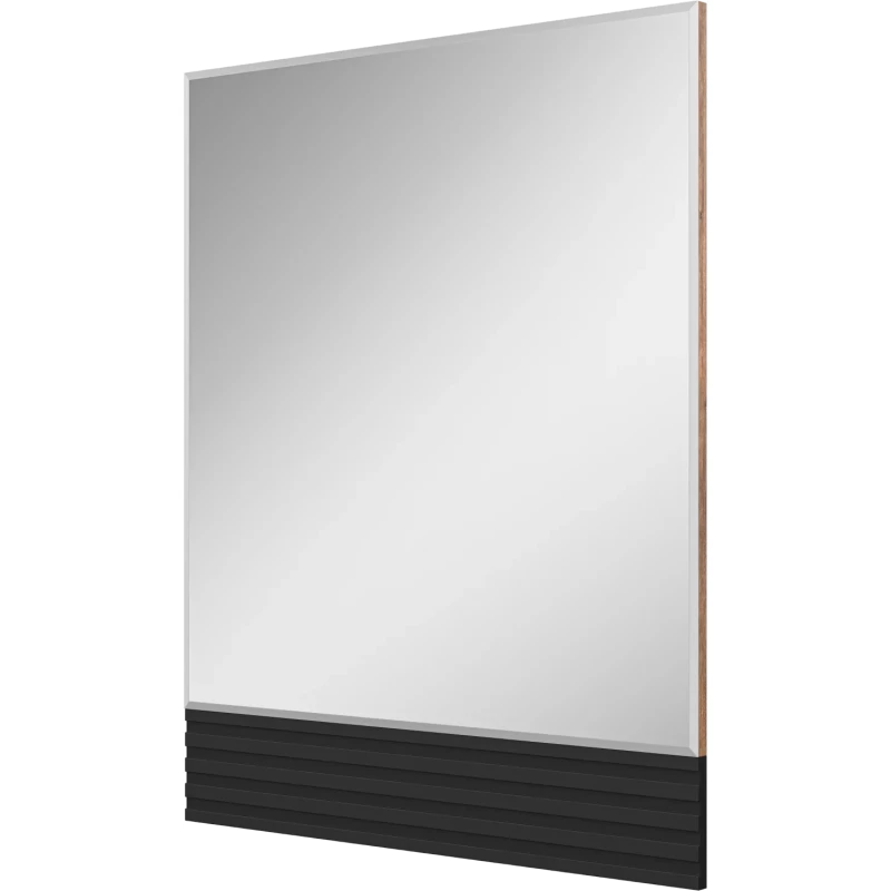 Зеркало Brevita Dakota DAK-02080 80x100 см, черный матовый/дуб галифакс