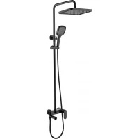 Душевая система Grocenberg GB7011BL 260x190 мм, со смесителем, черный матовый