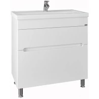 Тумба с раковиной белый глянец 81,5 см Санта Лондон 224007L + FOCTEP80
