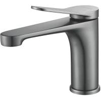 Смеситель для раковины Shevanik S6201T оружейная сталь