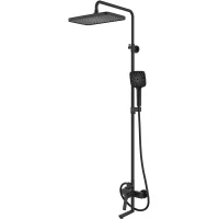 Душевая система IDDIS Parker PARBL3Fi06 340x190 мм, со смесителем, черный матовый