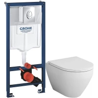 Комплект подвесной унитаз Am.Pm Spirit 2.0 C701700WH + C707857WH + система инсталляции Grohe 38721001