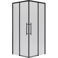 Душевой уголок Niagara NG-6829-34BLACK 90x90 см, профиль черный матовый, стекло прозрачное
