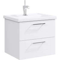 Тумба с раковиной белый глянец 60,5 см Aqwella Manchester MAN01062 + 4640021060773