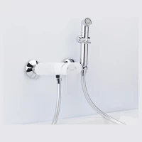 Гигиенический душ Gappo G2048-8 со смесителем, хром/белый