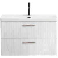 Тумба под раковину BelBagno Due DUE-800-2C-SO-BL-P 80,6 см, подвесная, Bianco Lucido