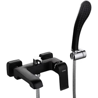 Смеситель для ванны Gappo G3250 с душевым гарнитуром, черный матовый