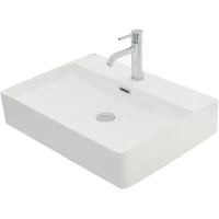 Раковина-чаша AQUAme AQM5004 59x43 см, накладная, белый глянец