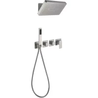 Душевой комплект Grocenberg GB5030NK 405x225 мм, со смесителем, никель