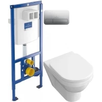 Комплект подвесной унитаз Villeroy & Boch Omnia Architectura 567410R1 + 98M9C101  + система инсталляции Villeroy & Boch 92246100 + 92249061