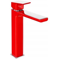 Смеситель для раковины E.C.A Tiera 103388002EX хром/красный глянец