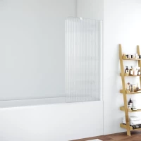 Шторка на ванну Vegas Glass EV ST NOVO 76 01 Moru R 76 см R, профиль белый, стекло рифленое