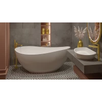 Ванна из литьевого мрамора Whitecross Ruby 0202.170075.200 170x75 см, отдельностоящая, белый матовый