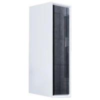 Шкаф черный дикий камень/белый глянец L Marka One Seattle У73220