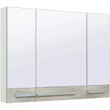 Изображение товара зеркальный шкаф 100x75 см дуб скандинавский/белый runo вудлайн 00-00001008
