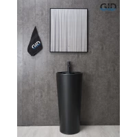 Раковина GID Nb131bm 40x40 см, напольная, черный матовый