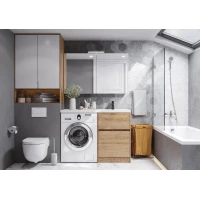 Комплект мебели дуб сантана 120 см Акватон Лондри 1A266901LH0C0 + 1A274801LH0C0 + 1A72243KLH010 + 1A267402LH010