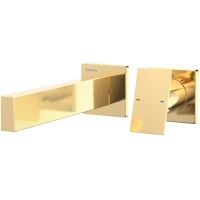 Смеситель для раковины Teska Alax E5307 встраиваемый, без донного клапана, золотой