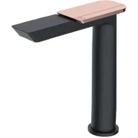 Смеситель для раковины Boch Mann Como BM9632 с донным клапаном, золотой/черный матовый