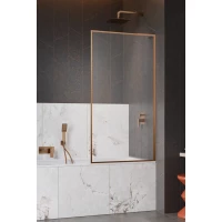 Шторка на ванну Radaway Modo F SL Brushed Copper PNJ II 50 Right 10406050-93-01R профиль медь матовая, стекло прозрачное