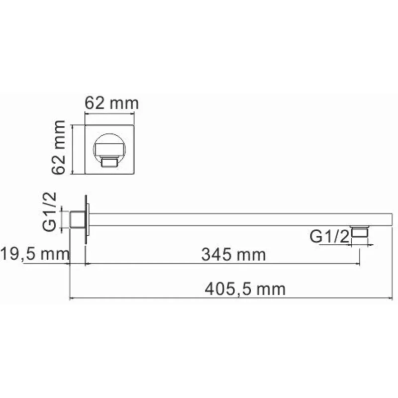 Душевой комплект 248 мм WasserKRAFT Neckar A2151.183.208