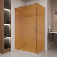 Душевой уголок Vincea Stella VSR-1ST9012GSBN 120x90 см, профиль никель матовый, стекло янтарное