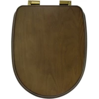 Сиденье для унитаза Migliore Gianeta 20951 с микролифтом, орех/золотой