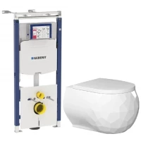 Комплект подвесной унитаз Bien Pent PNKA052N1VP0W3000 + система инсталляции Geberit 111.362.00.5