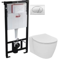 Комплект подвесной унитаз Ideal Standard Connect E771801 + E772401 + система инсталляции AlcaPlast AM101/11203:1RUSSETM71