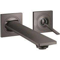 Смеситель для раковины Grohe Allure 19386A02 встраиваемый, без донного клапана, темный графит глянец